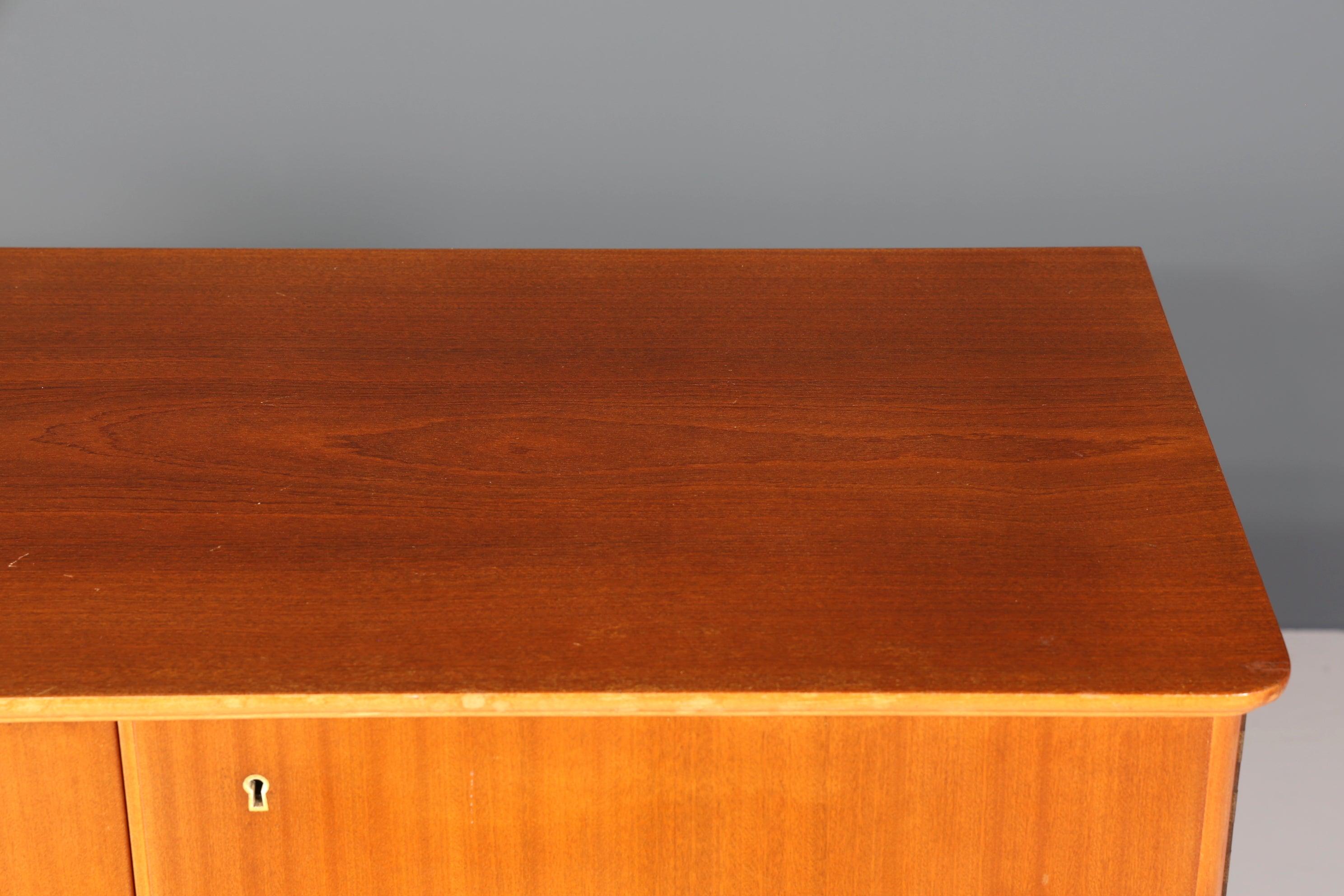 Stilvolles Mid Century Highboard Sideboard Vintage Schrank 60er Jahre Büro Kommode Aktenschrank