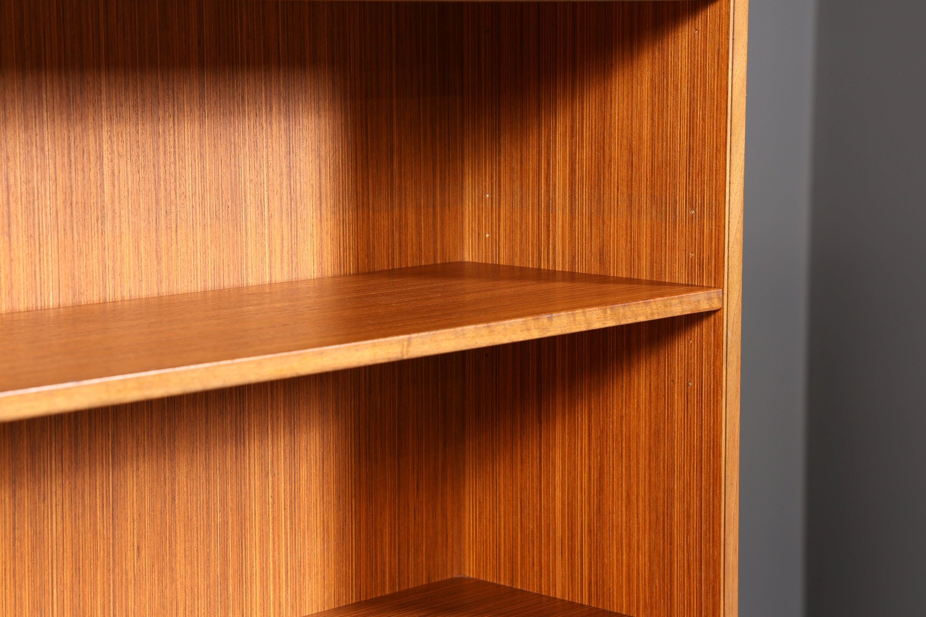 Schlichtes Mid Century Regal Skandinavischer Teak Holz Sekretär Bücherregal Kommode Bar