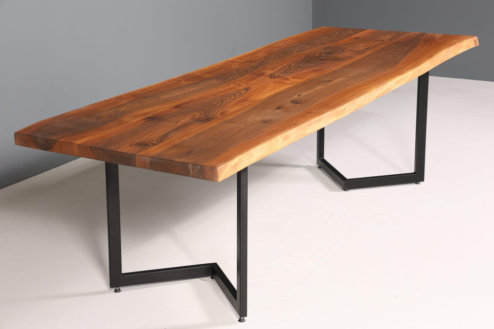 Noble walnut table 260cm-90cm dining room table tree edge plate solid wood kitchen table