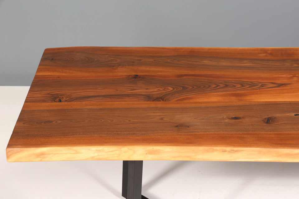 Noble walnut table 260cm-90cm dining room table tree edge plate solid wood kitchen table