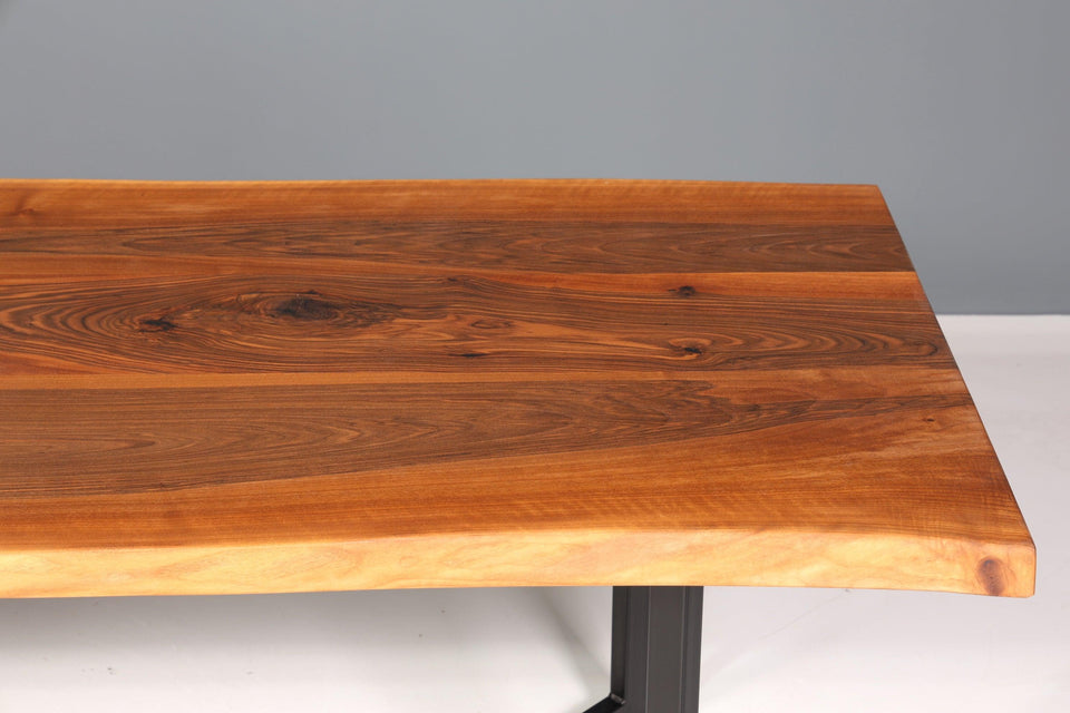 Noble walnut table 260cm-90cm dining room table tree edge plate solid wood kitchen table