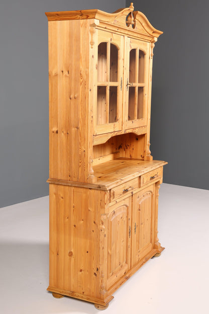 Beautiful country style display cabinet softwood cabinet real wood kitchen cabinet