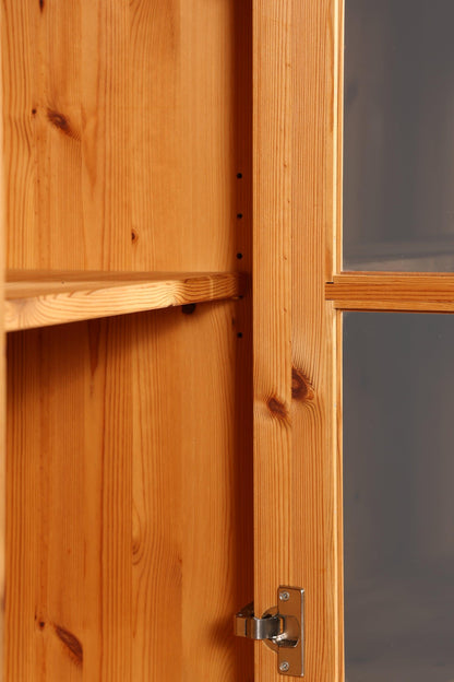 Wunderschöne Landhaus Stil Vitrine Weichholz Schrank echt Holz Küchenschrank