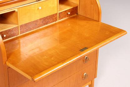 Stilvoller Mid Century Rollladen Sekretär echt Holz &quot;Made in Sweden&quot; Büro Schrank Skandinavisches Schreibkommode