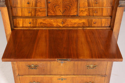 Stilvoller Gründerzeit Sekretär Vertiko Nussbaum Jugendstil Highboard Louis Philippe Kommode um 1880