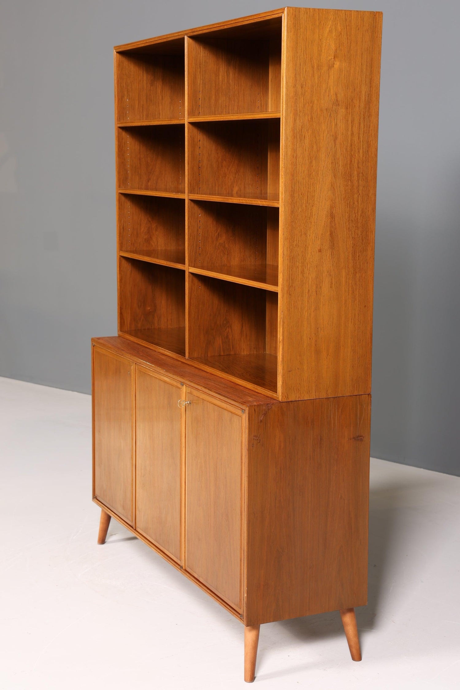 Simple Mid Century Bookcase Danish Design Cabinet Retro Chest of Drawers Shelf Vintage 60s