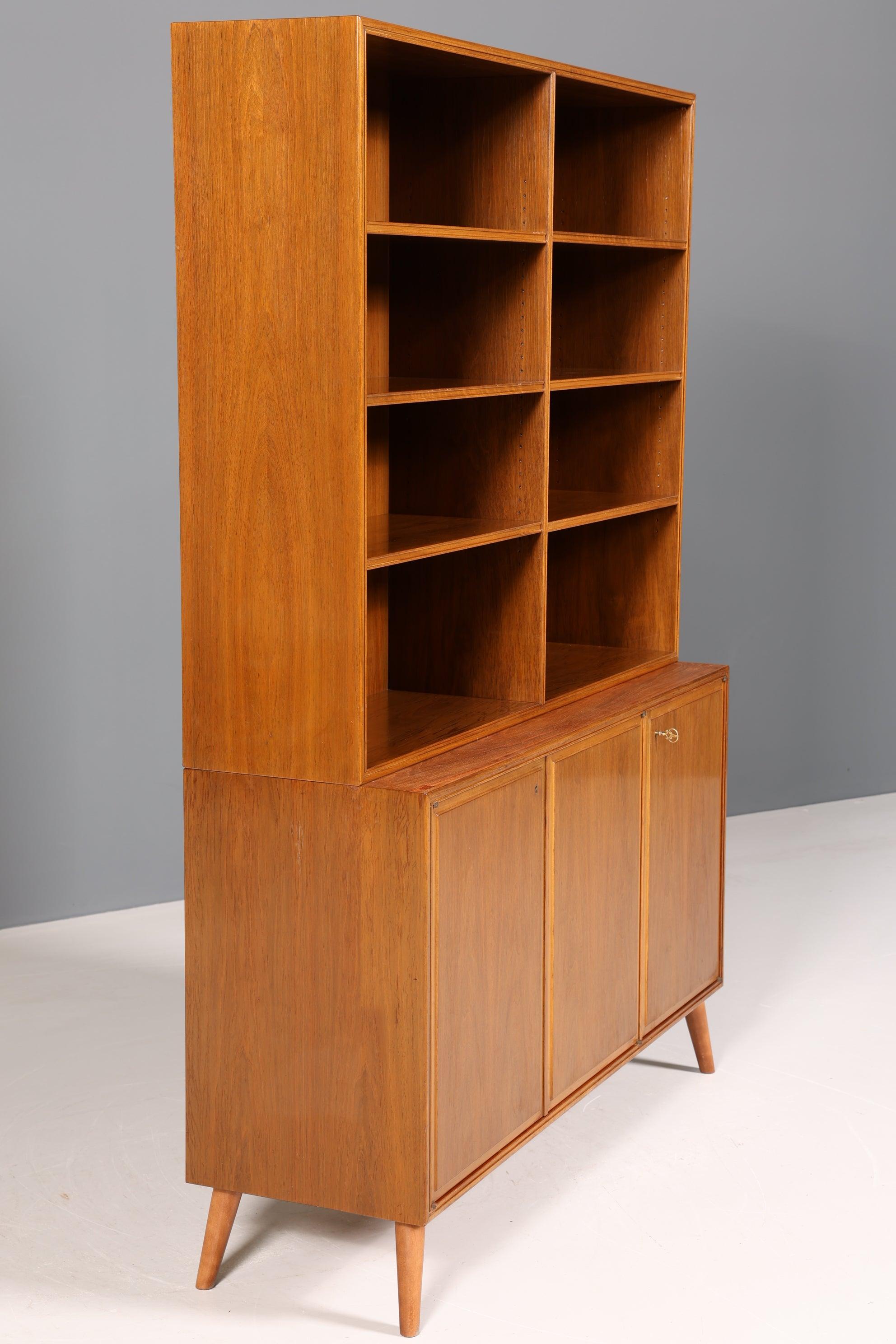 Simple Mid Century Bookcase Danish Design Cabinet Retro Chest of Drawers Shelf Vintage 60s