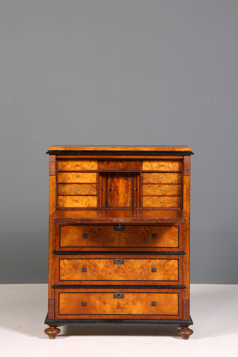 Wunderschöner Gründerzeit Sekretär Vertiko Jugendstil Highboard Louis Philippe Kommode um 1880