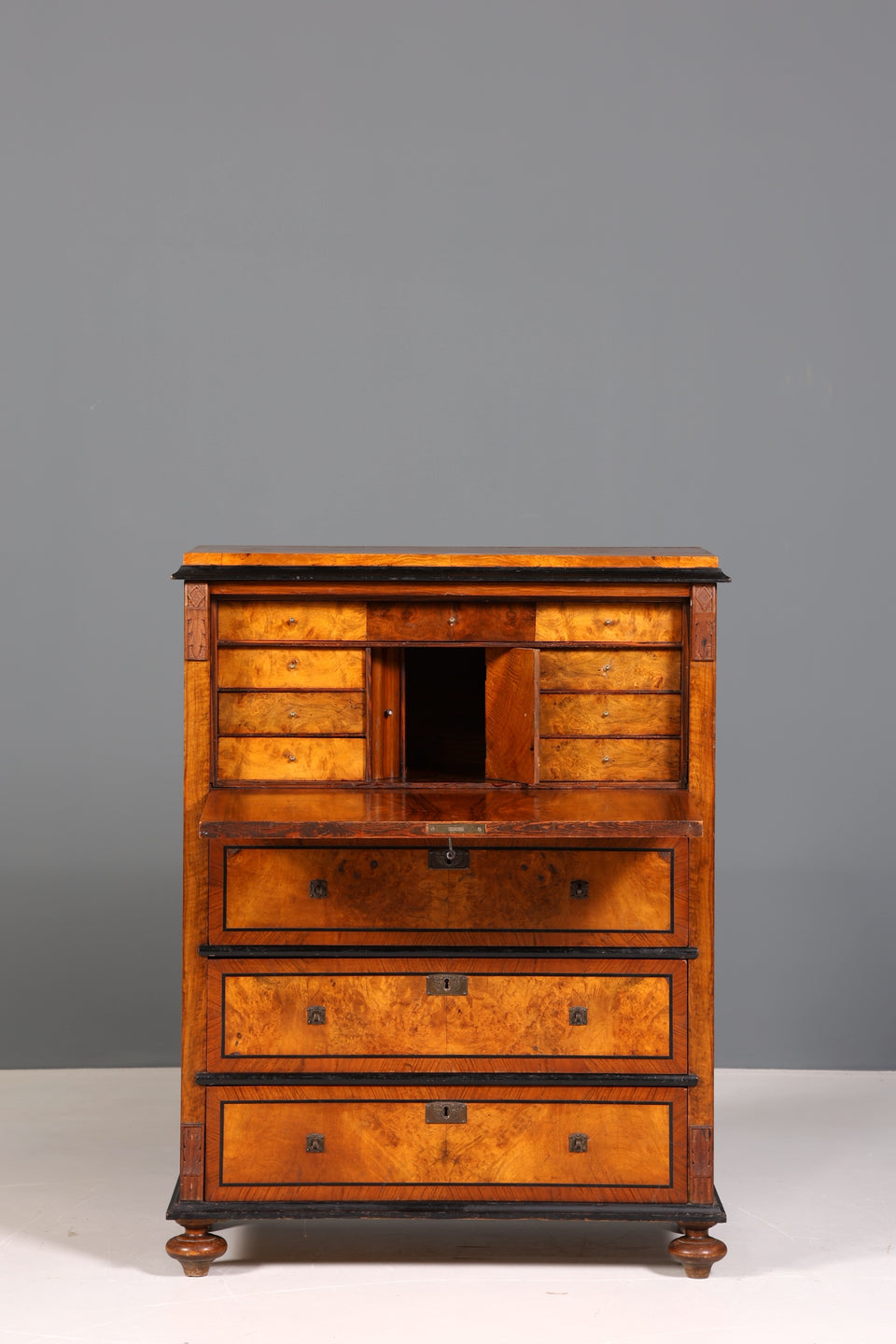 Wunderschöner Gründerzeit Sekretär Vertiko Jugendstil Highboard Louis Philippe Kommode um 1880