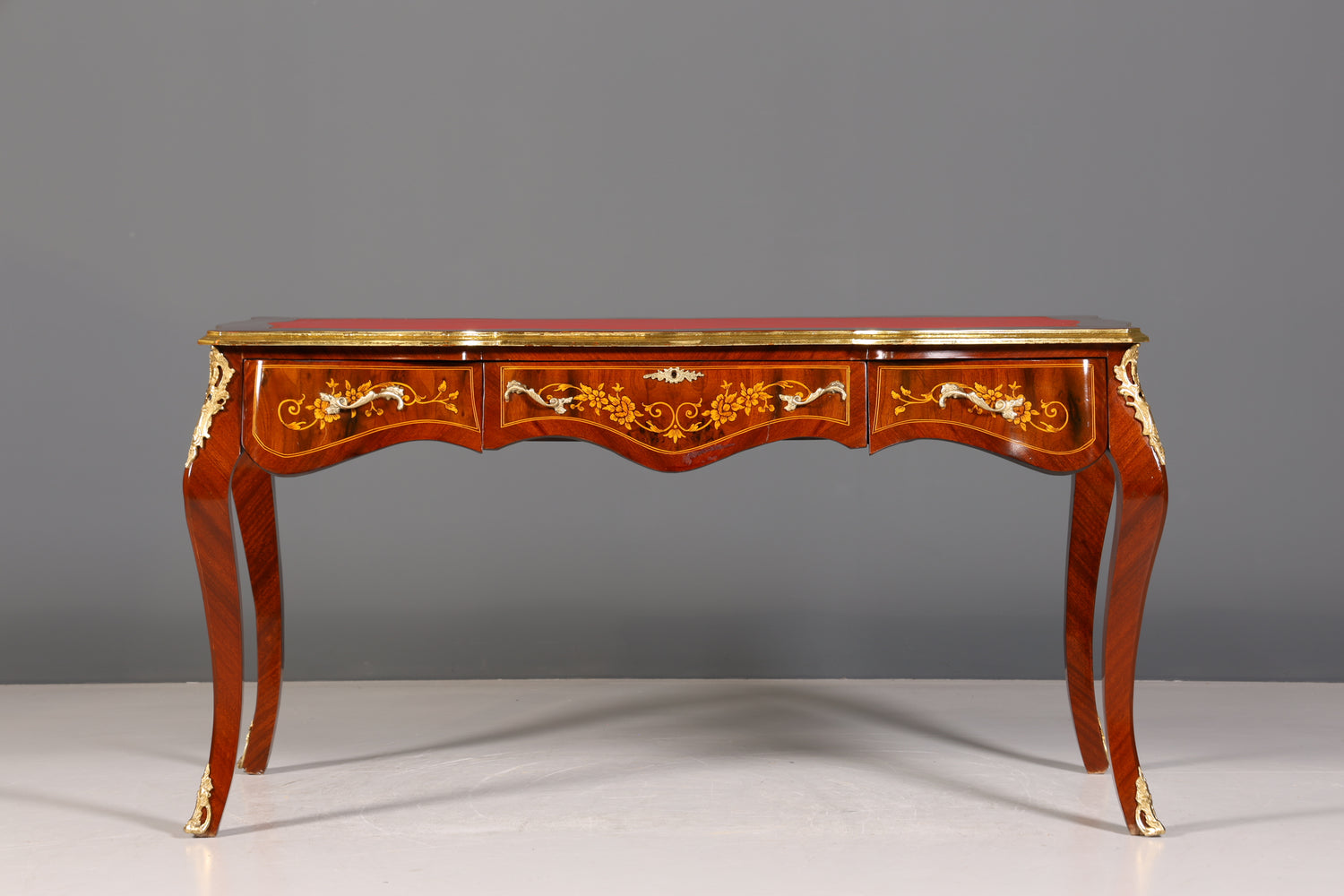 Prächtiger Louis XV Stil Schreibtisch French Desk Antik Stil Bürotisch