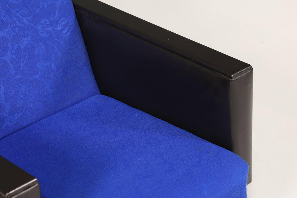 Wunderschöner Mid Century Sessel Retro Cocktail Sessel blauer drehbarer Lounge Sessel Armlehnsessel 1 von 3