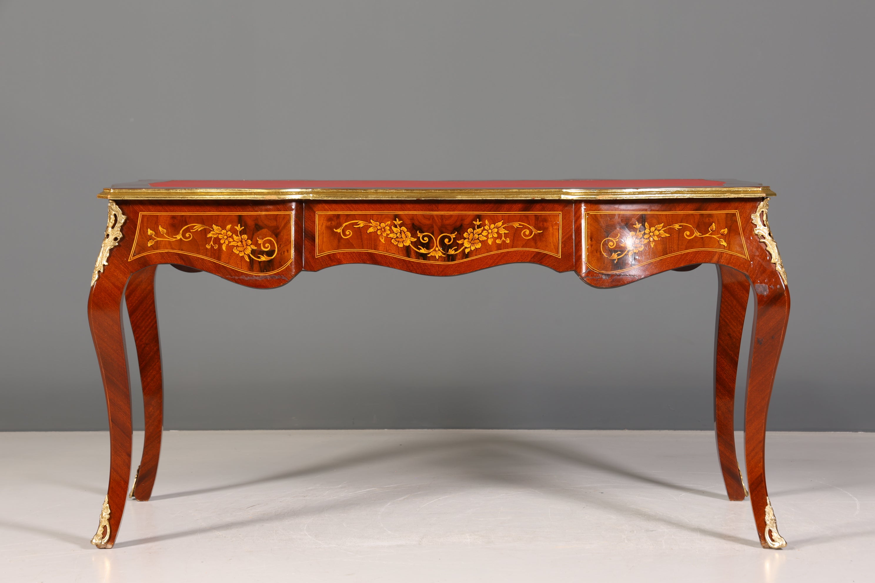 Prächtiger Louis XV Stil Schreibtisch French Desk Antik Stil Bürotisch