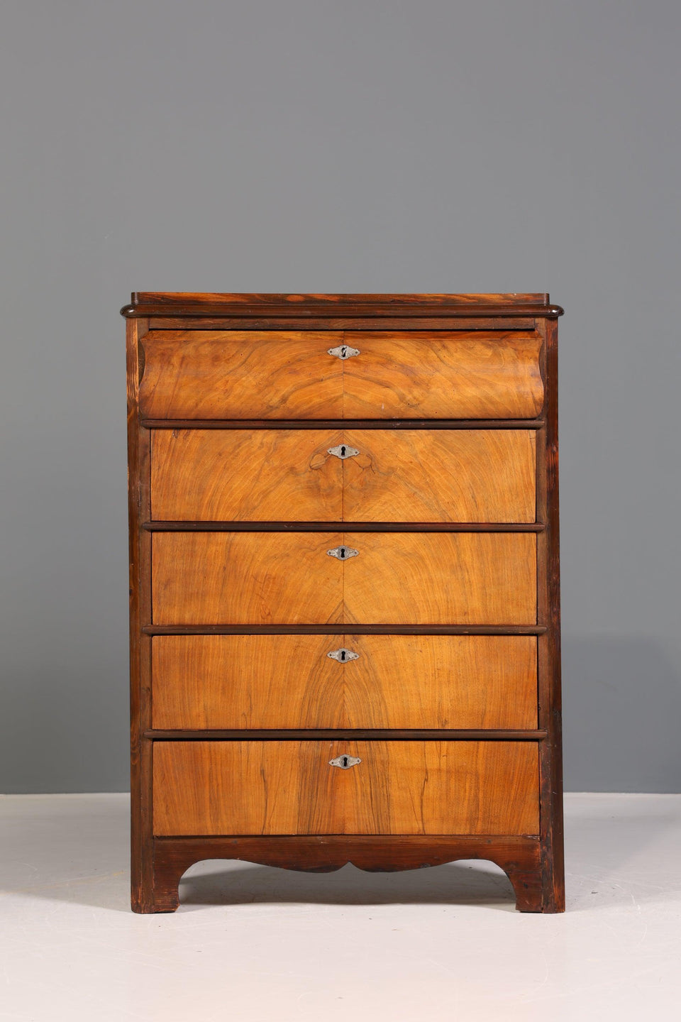 Beautiful Louis Philippe Vertiko Wilhelminian highboard antique chest of drawers around 1880