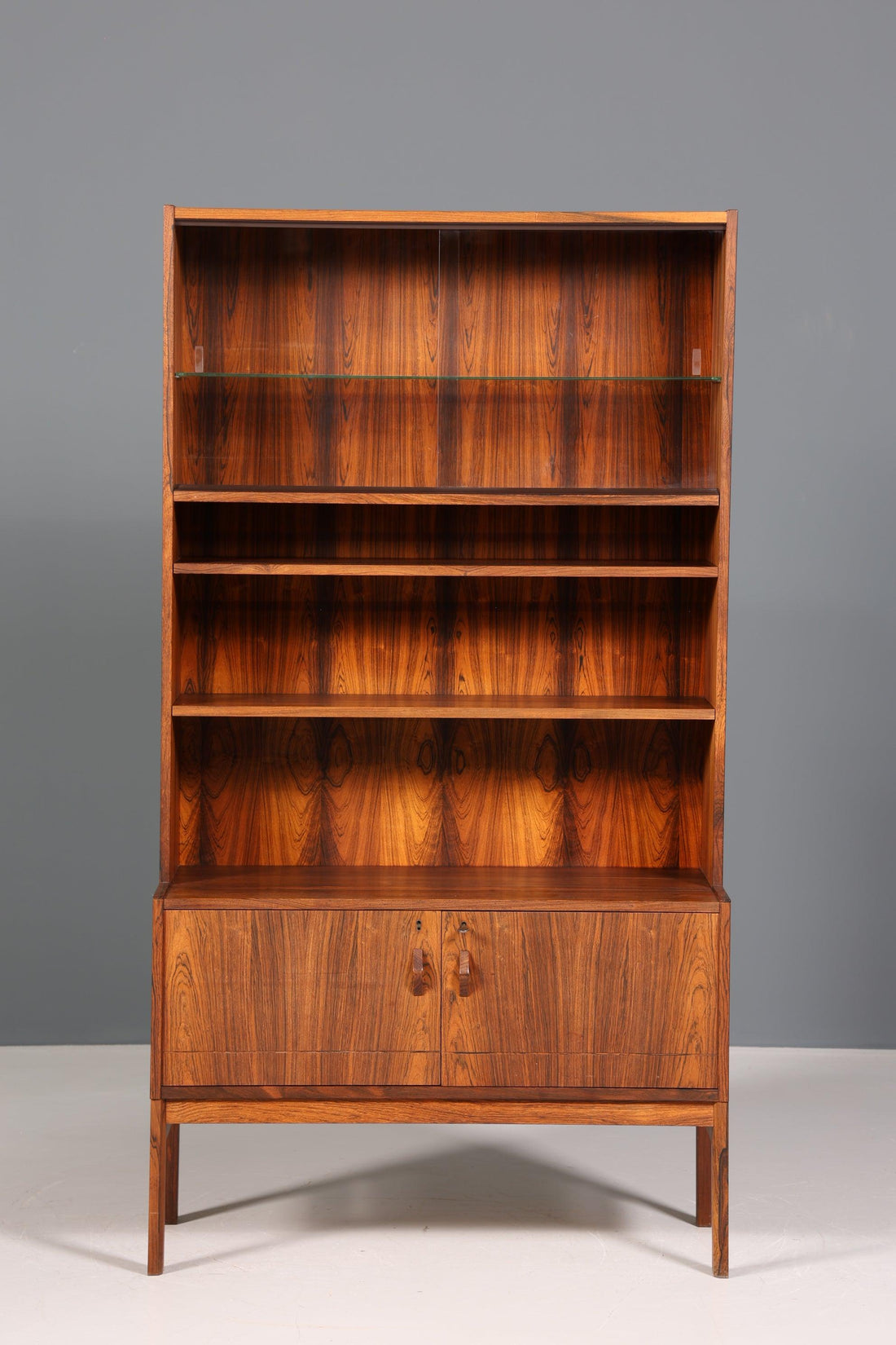 Stylish Mid Century Shelf Danish Design Rosewood Cabinet Display Cabinet Retro Chest of Drawers Vintage Bookcase 60s