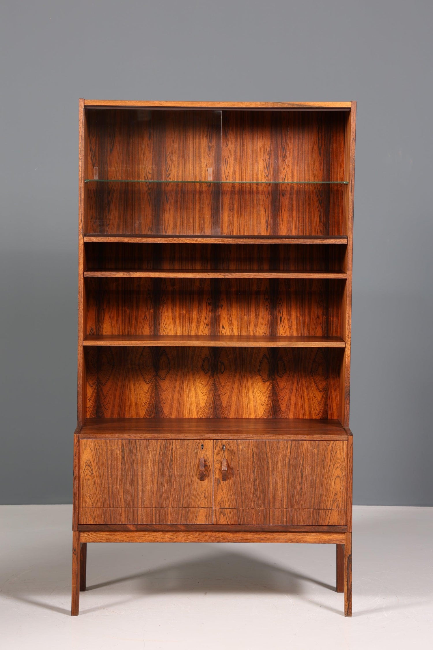 Stylish Mid Century Shelf Danish Design Rosewood Cabinet Display Cabinet Retro Chest of Drawers Vintage Bookcase 60s