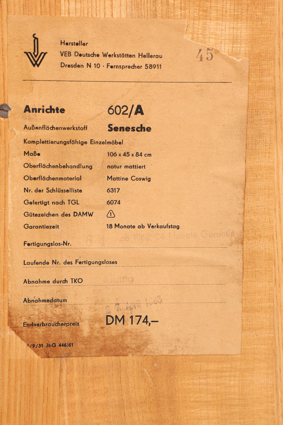 Traumhafte Hellerau Kommode Franz Ehrlich 602 Mid Century Schrank Sideboard