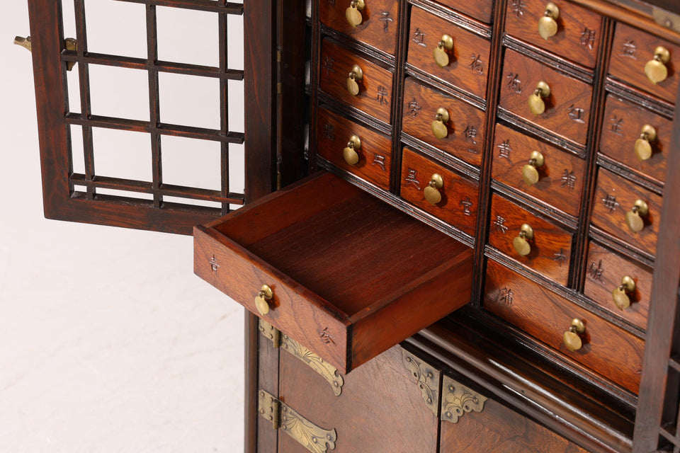 Rare Korean chest of drawers, apothecary cabinet, Asia antique cabinet