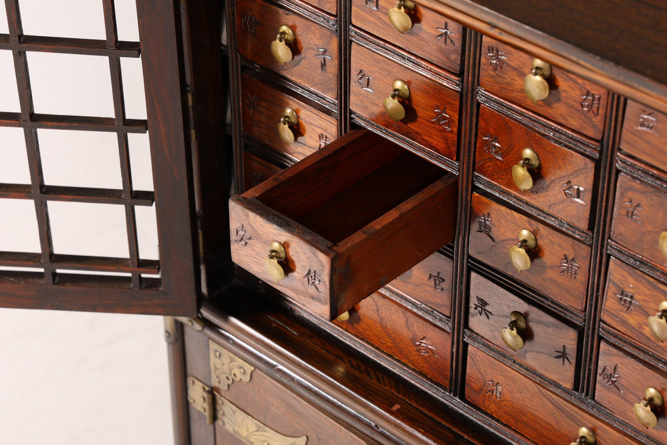 Rare Korean chest of drawers, apothecary cabinet, Asia antique cabinet