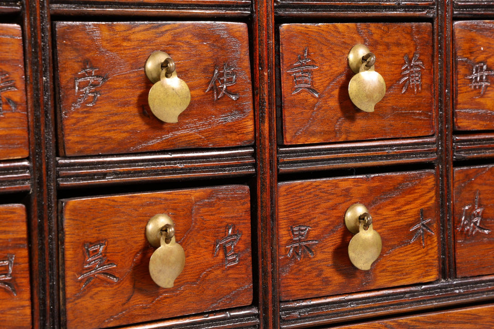 Rare Korean chest of drawers, apothecary cabinet, Asia antique cabinet