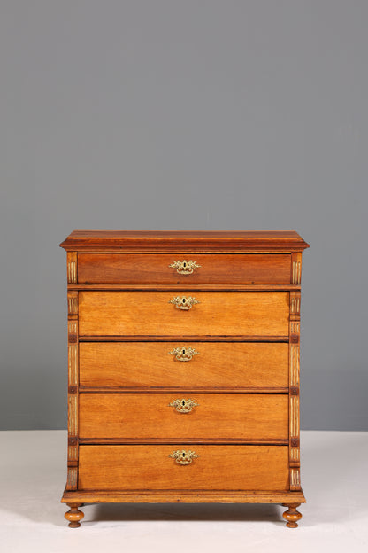 Wunderschöne Gründerzeit Kommode Louis Philippe Nussbaum Schubladen Kommode Sideboard um 1880