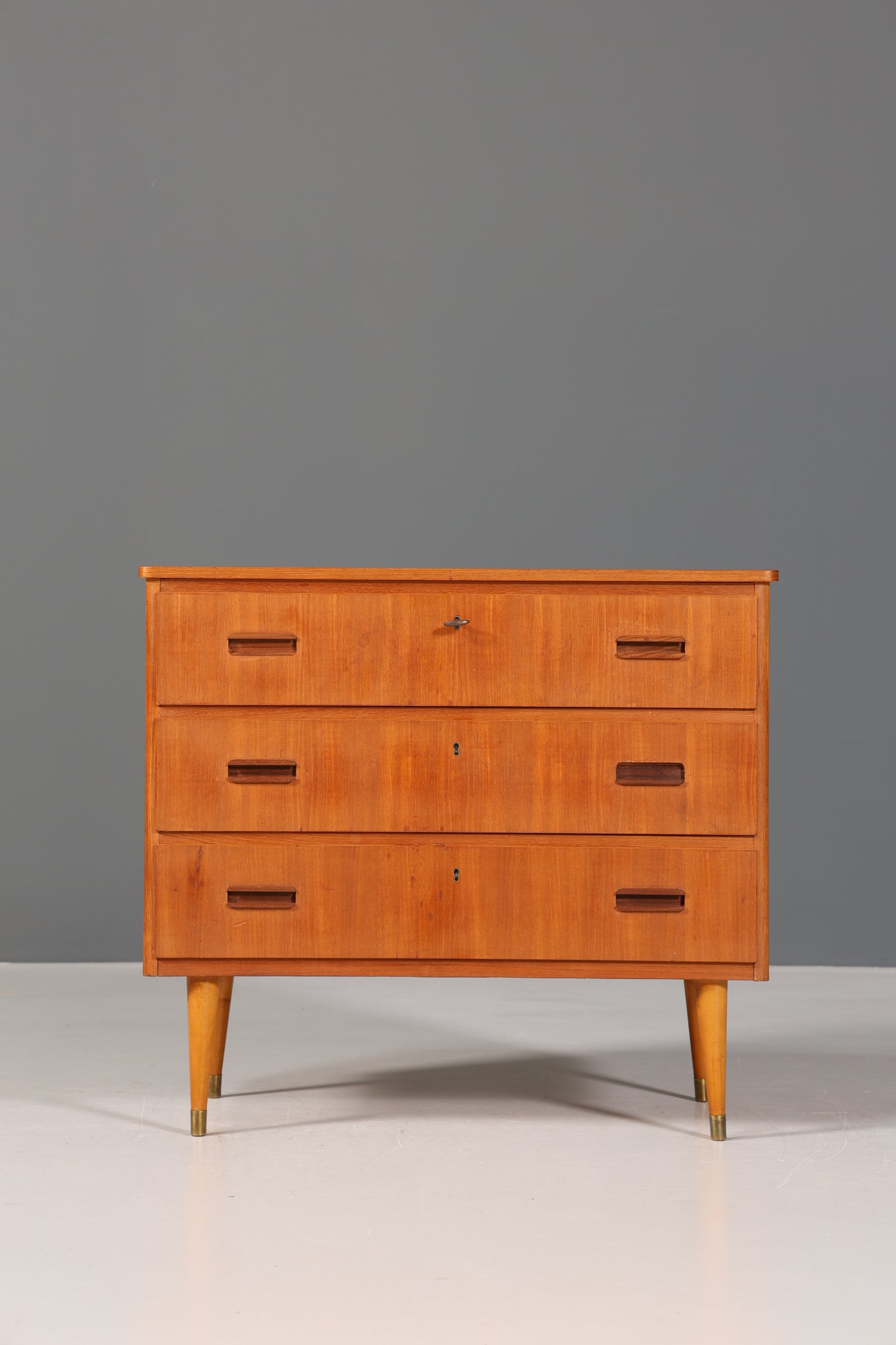 Wunderschöne Mid Century Kommode Teak Holz Sideboard Flur Kommode 60s Schubladenkommode