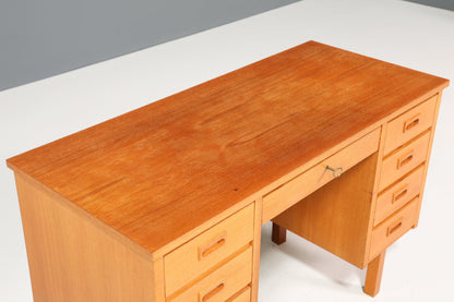 Beautiful desk Made in Denmark Teak wood table Mid Century office table 60s