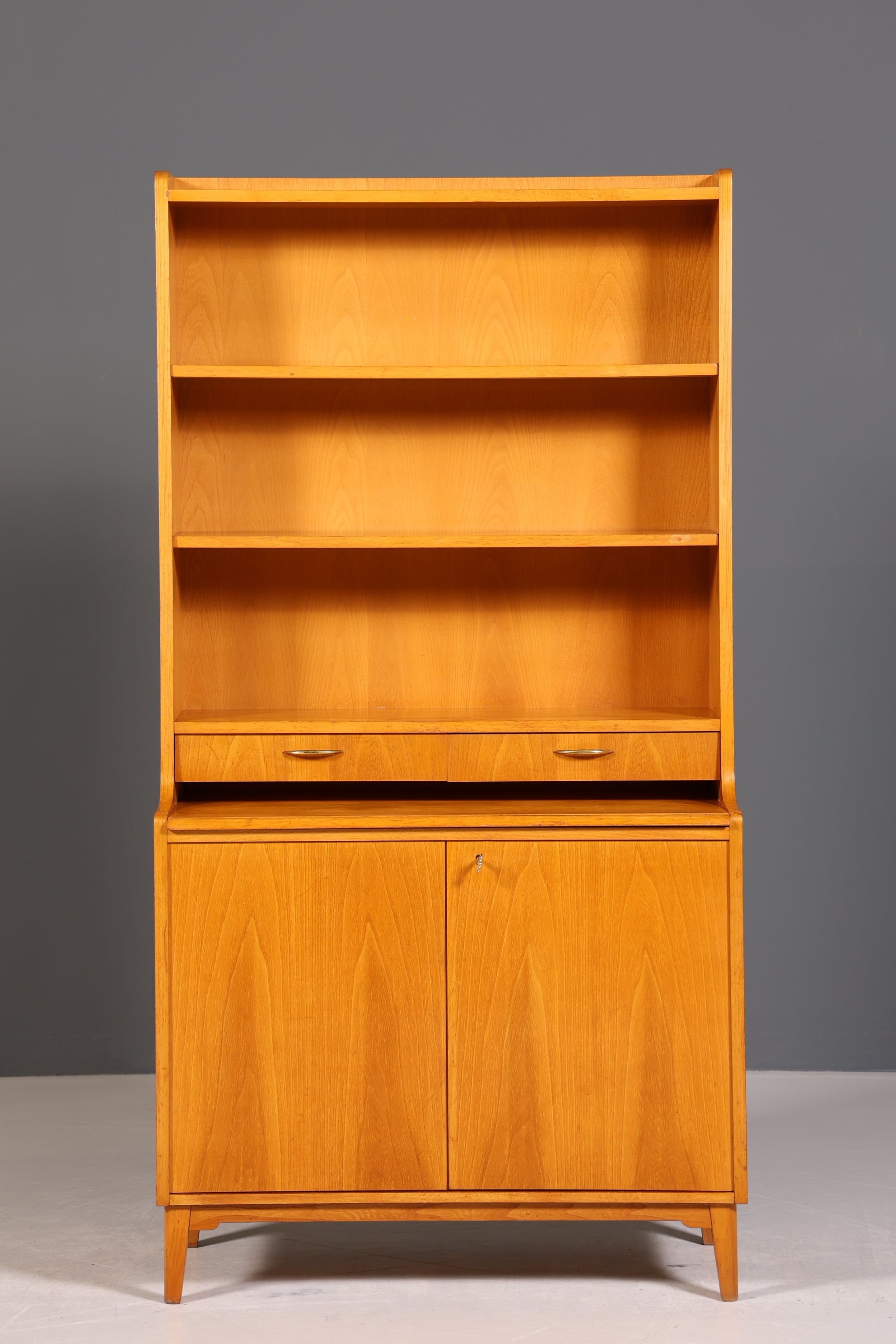 Wunderschöner Mid Century Regal Schrank Vintage Highboard Bücherregal Holz Kommode