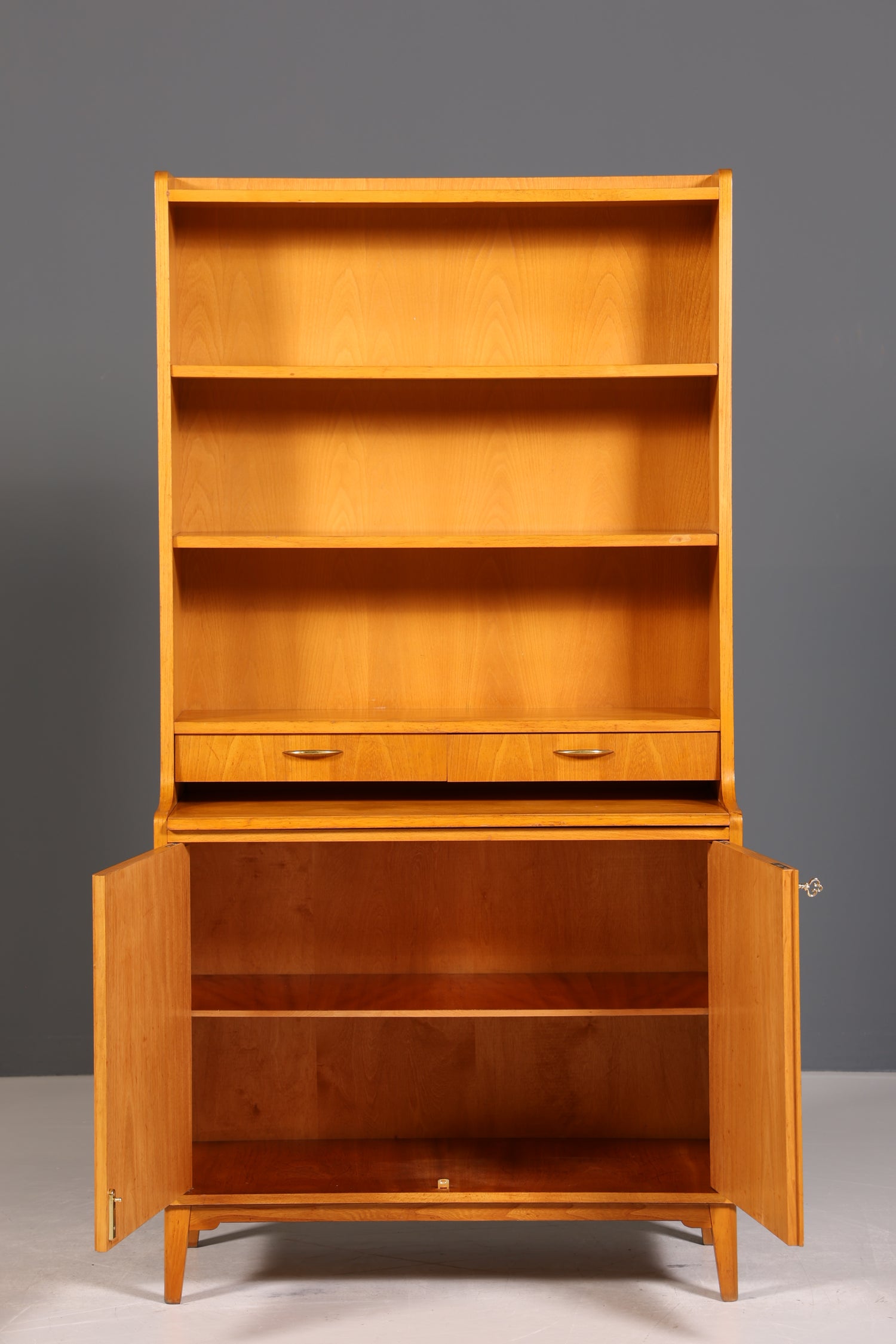 Wunderschöner Mid Century Regal Schrank Vintage Highboard Bücherregal Holz Kommode