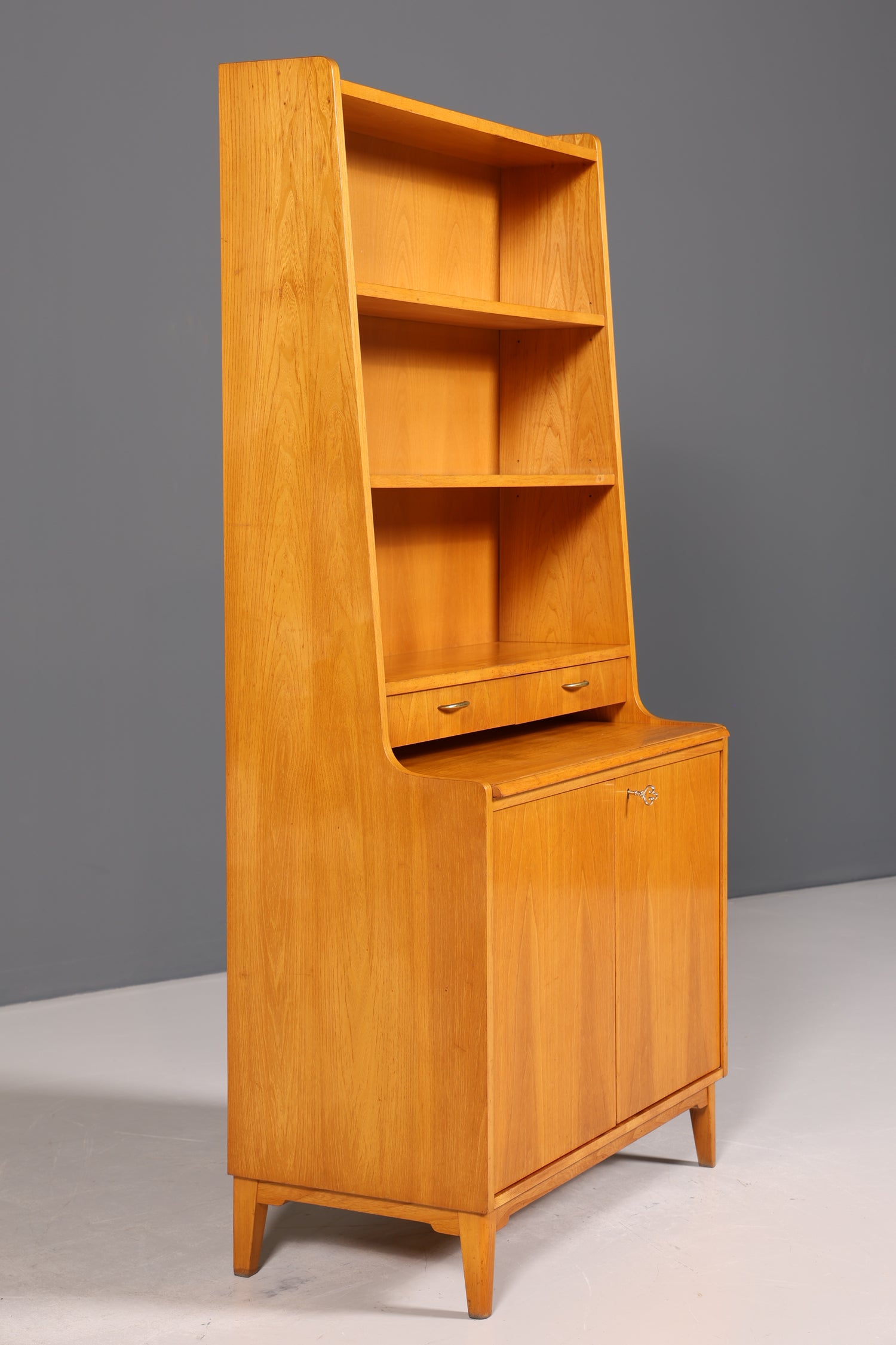 Wunderschöner Mid Century Regal Schrank Vintage Highboard Bücherregal Holz Kommode