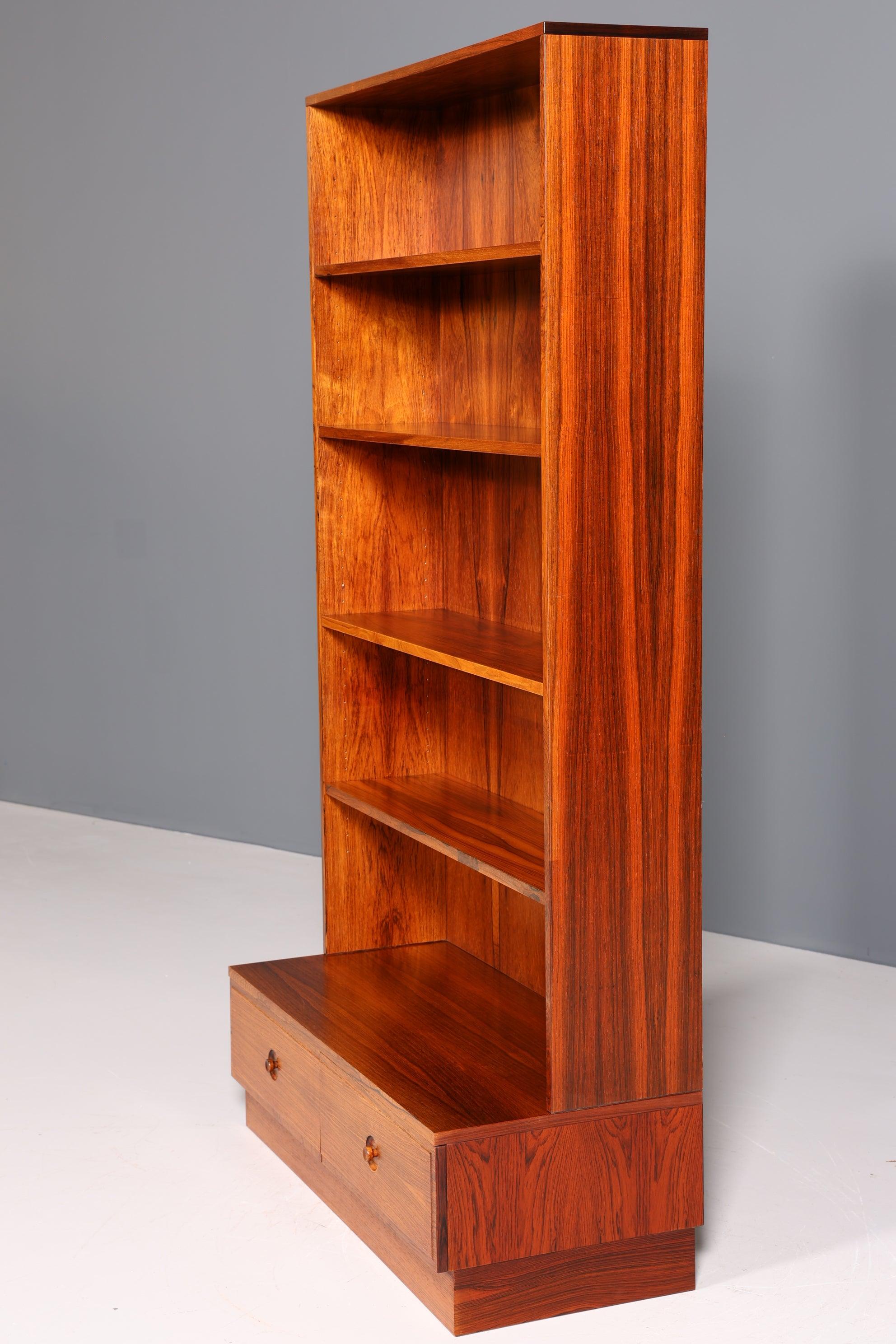 Beautiful Mid Century Rosewood Shelf Vintage Bookcase 60s Bookshelf Cabinet Chest of Drawers