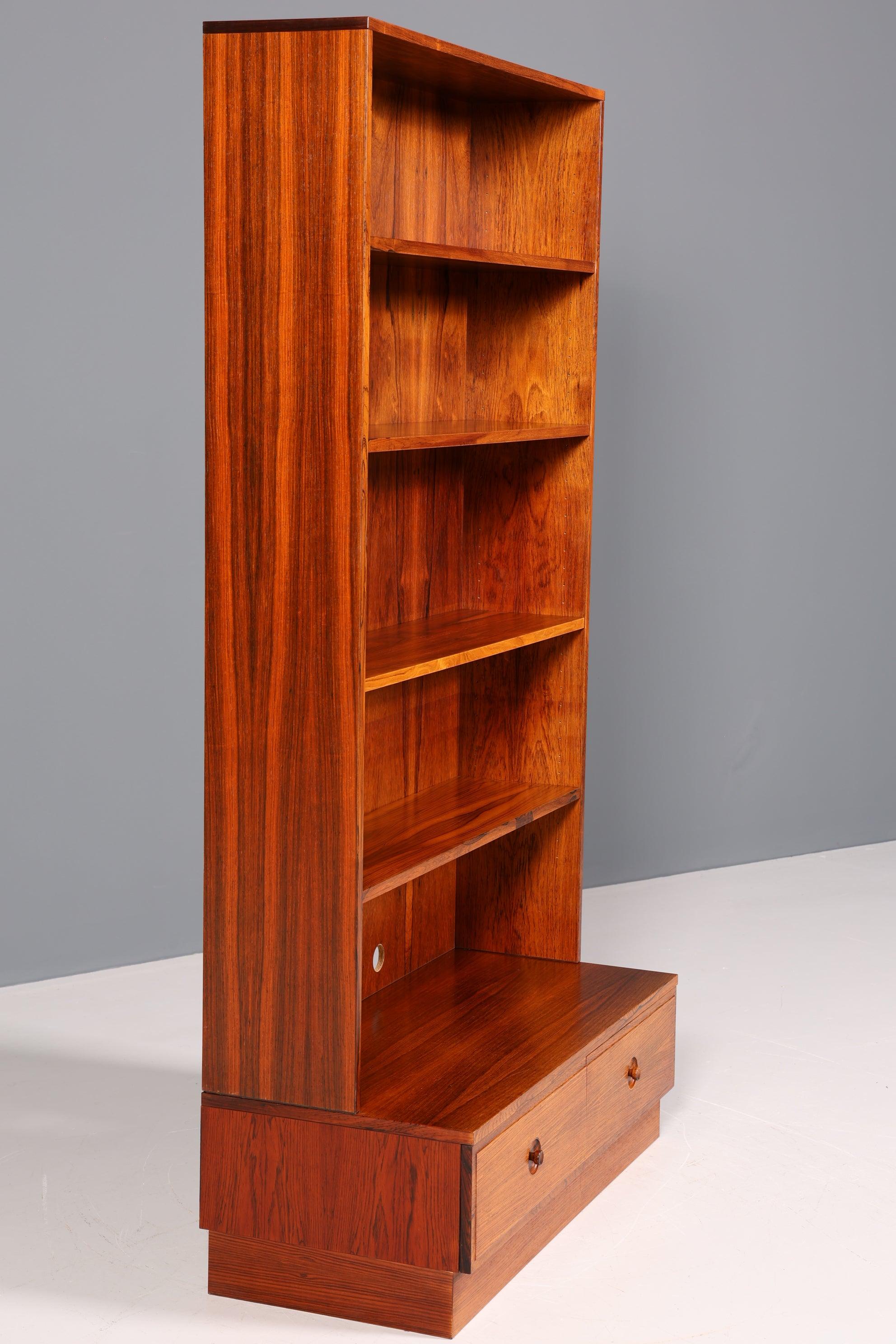 Beautiful Mid Century Rosewood Shelf Vintage Bookcase 60s Bookshelf Cabinet Chest of Drawers