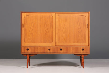 Stylish Mid Century Highboard &quot;Made in Denmark&quot; real wood cabinet retro sideboard shelf Scandinavian furniture