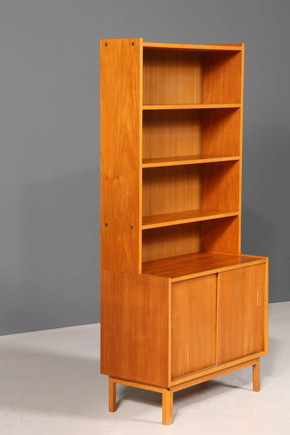 Schlichtes Mid Century Bücherregal Danish Design Schrank Retro Kommode &quot;Made in Denmark&quot; Schiebetür Regal Vintage 1 von 2