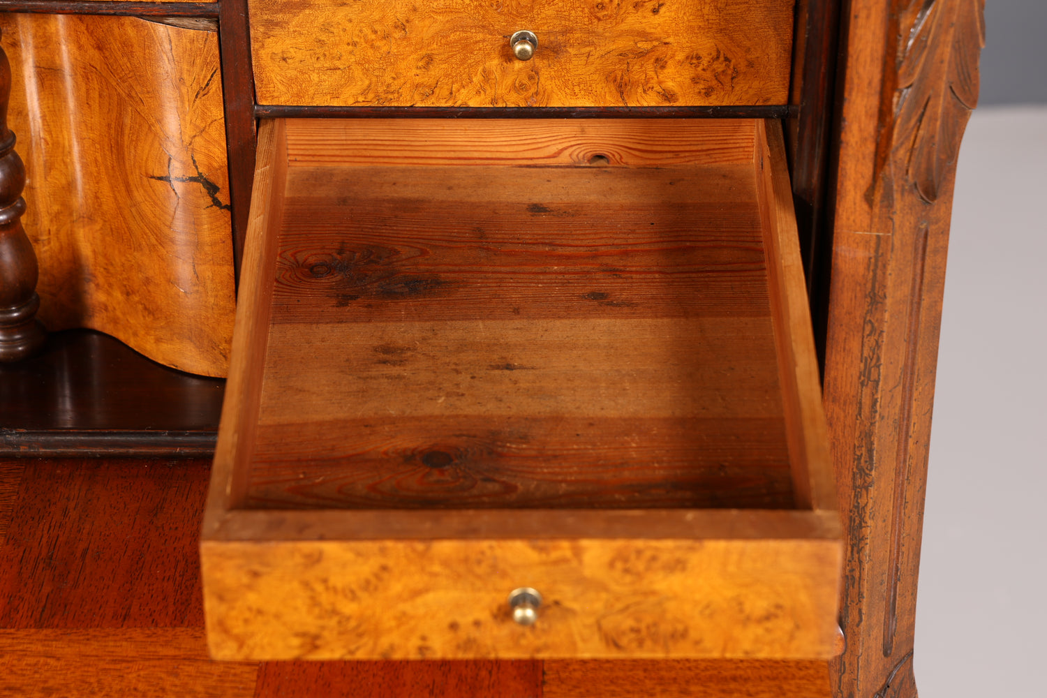 Dreamlike Louis Philippe Secretary Vertiko Wilhelminian style walnut chest of drawers around 1880