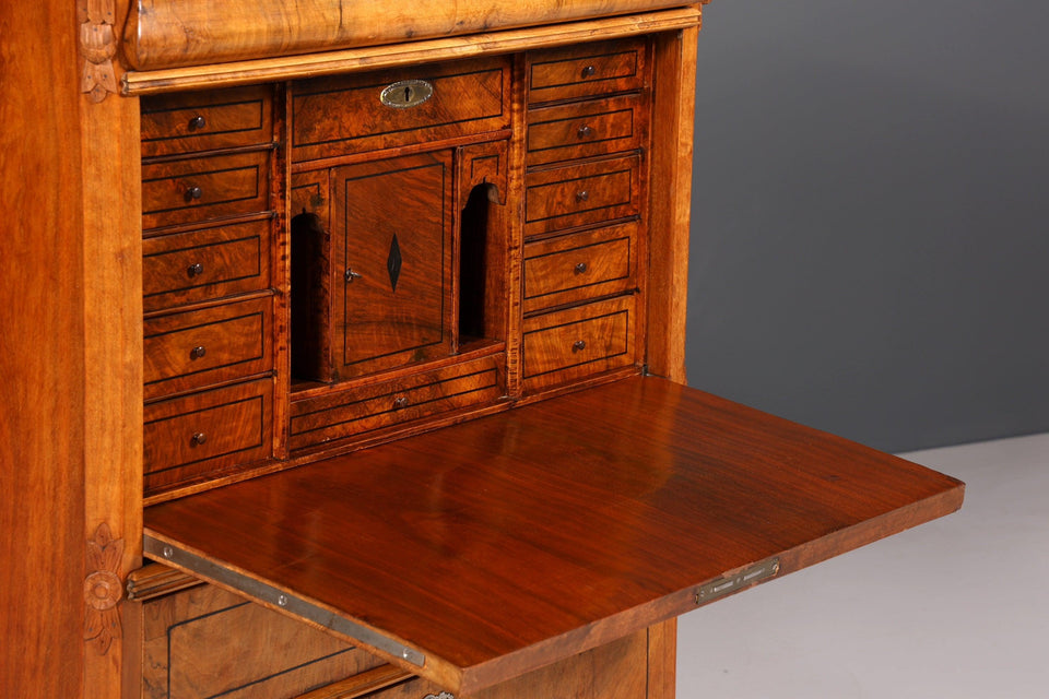 Noble Louis Philippe Secretary Biedermeier Vertiko Art Nouveau Antique Chest of Drawers around 1880 Writing Chest