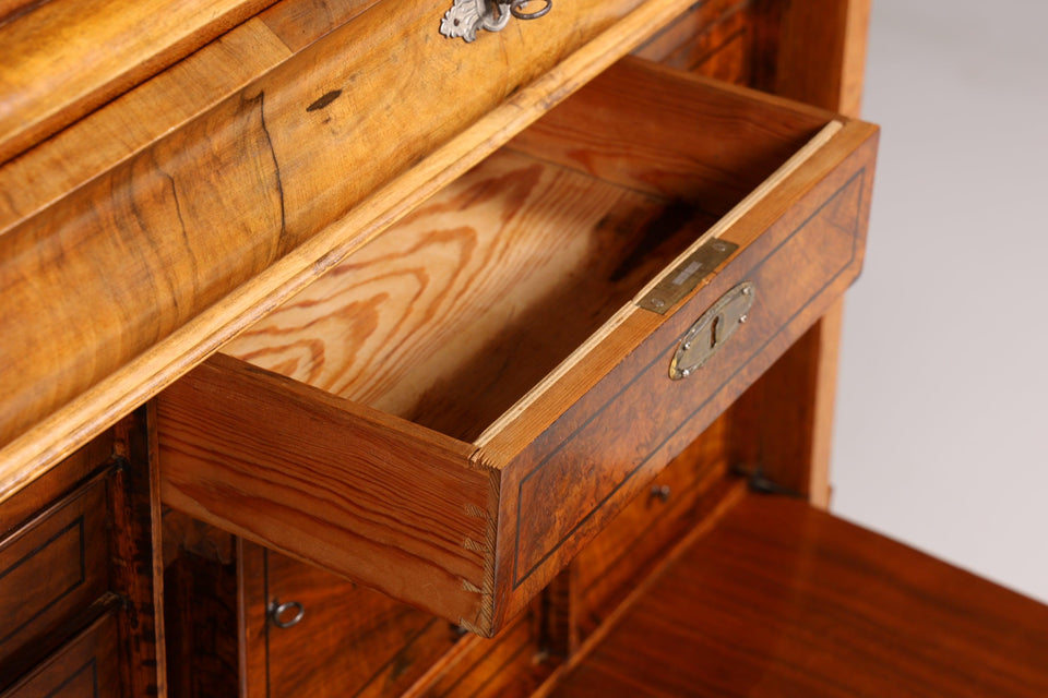 Noble Louis Philippe Secretary Biedermeier Vertiko Art Nouveau Antique Chest of Drawers around 1880 Writing Chest