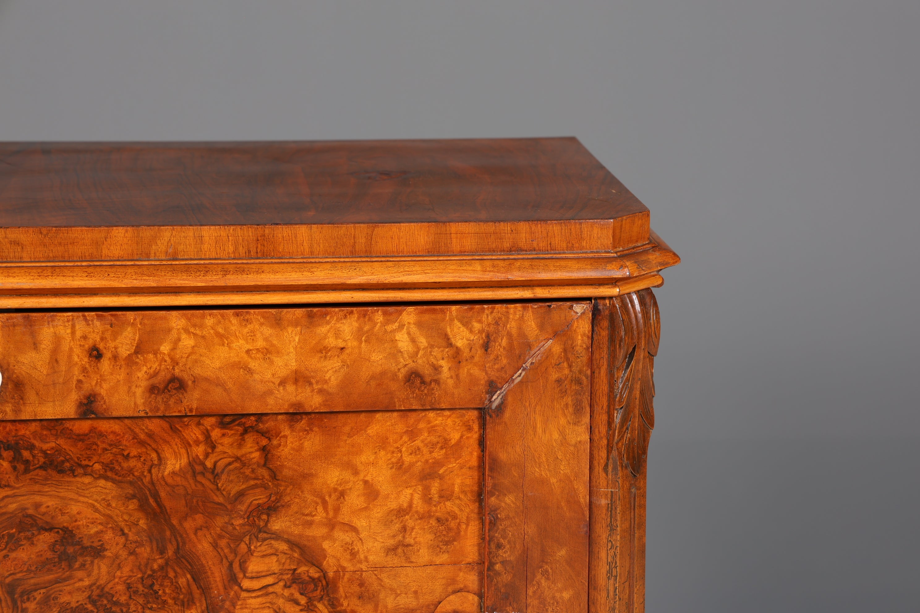 Dreamlike Louis Philippe Secretary Vertiko Wilhelminian style walnut chest of drawers around 1880