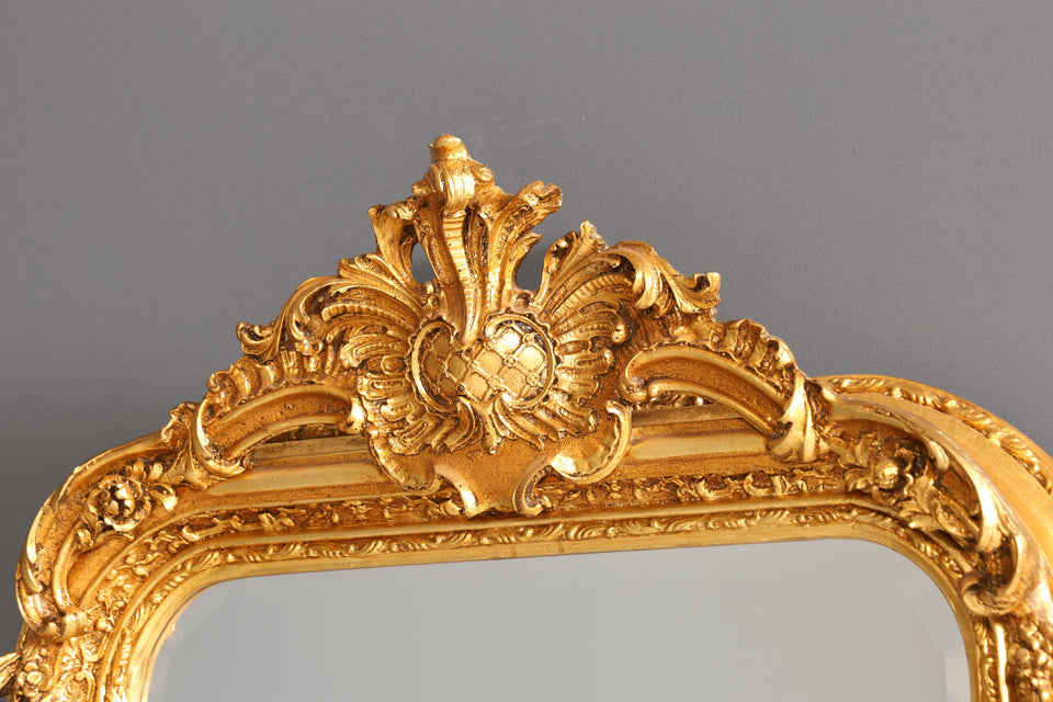 Traumhafter Prunk Barock Stil Wandspiegel Ornamenten Gold Flur Spiegel