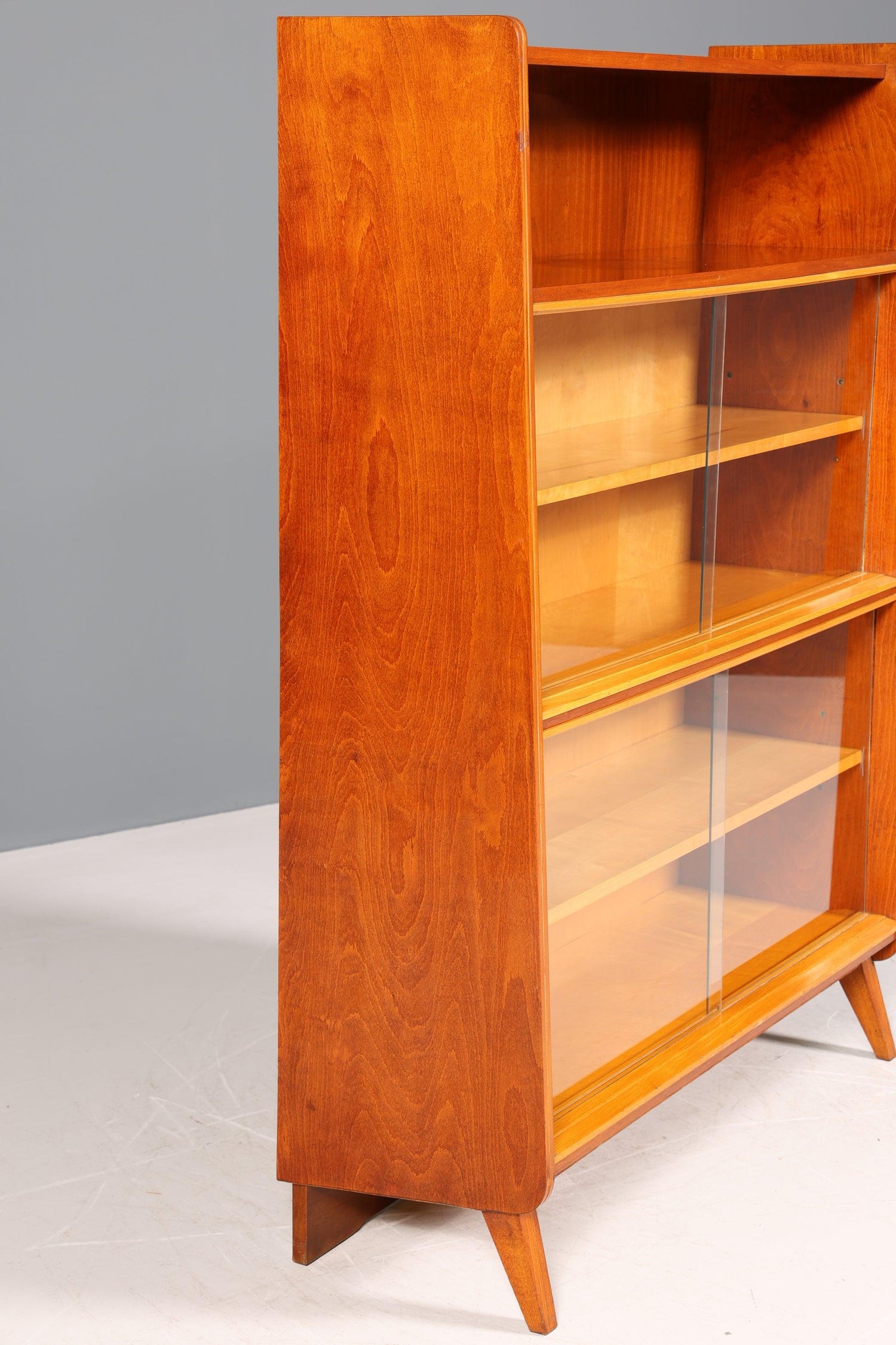 Edles Mid Century Bücherregal Kommode František Jirák für Tatra Nabytok Highboard Schrank Regal Vitrine