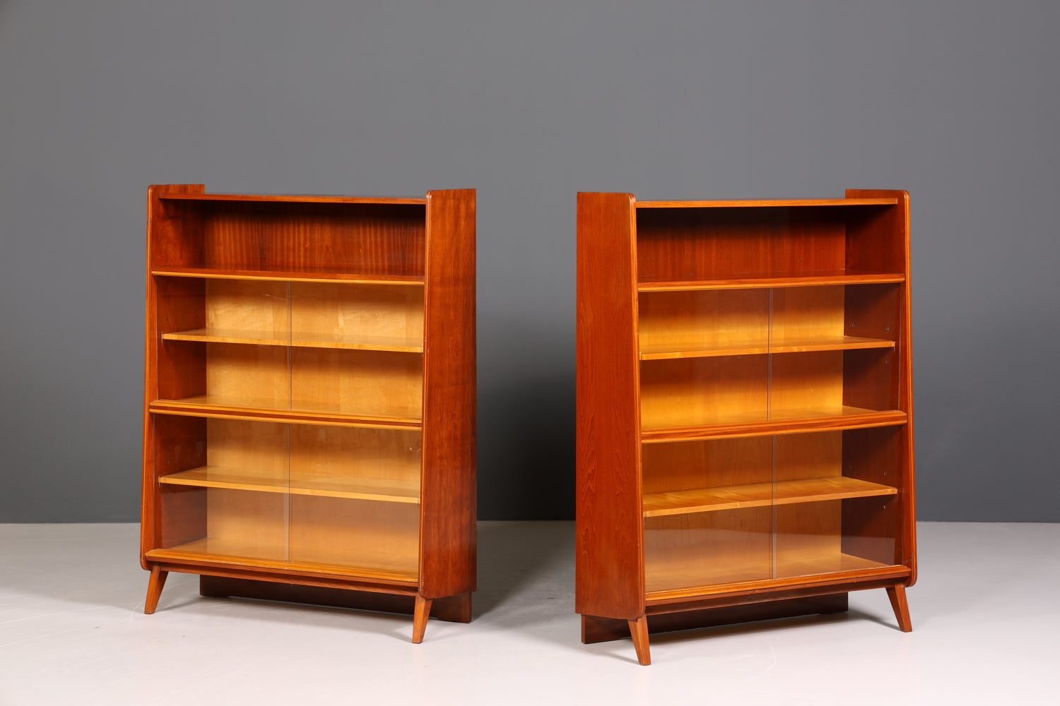 Edles Mid Century Bücherregal Kommode František Jirák für Tatra Nabytok Highboard Schrank Regal Vitrine