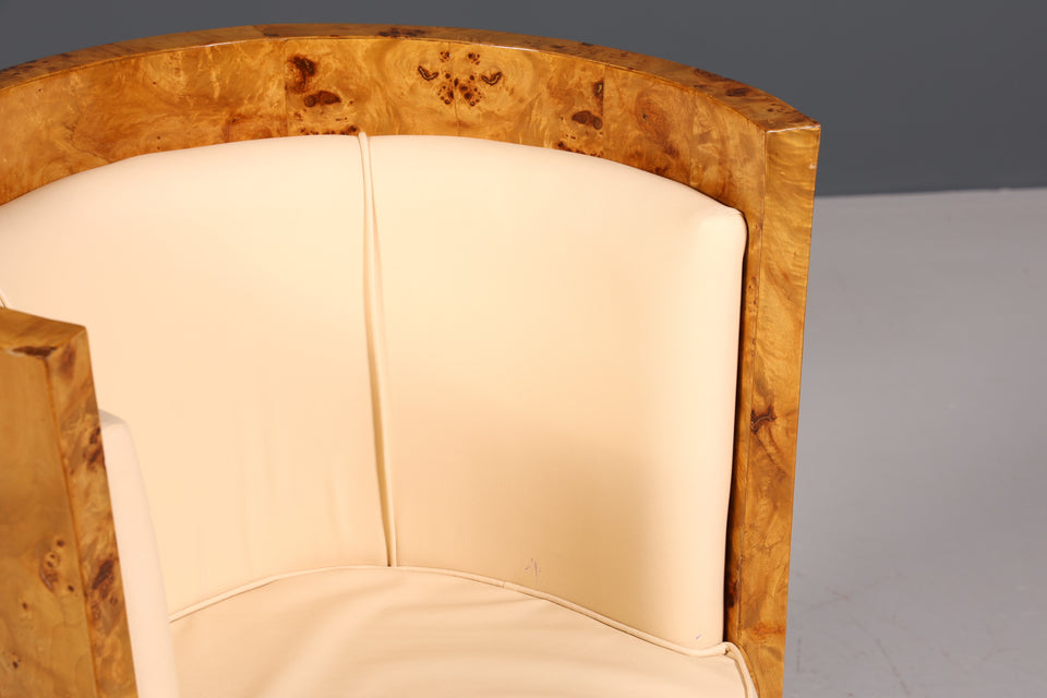 Wunderschöner Art Deco Stil Clubsessel Birke Sessel Armlehnsessel 1 von 2