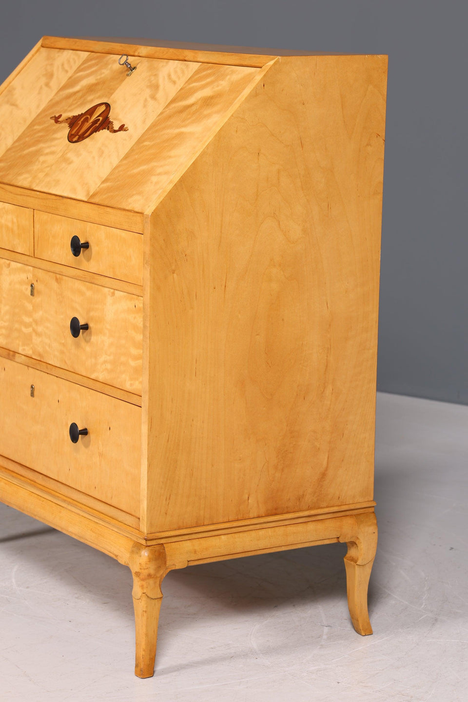 Noble secretary in Biedermeier style around 1930 real wood writing furniture chest of drawers