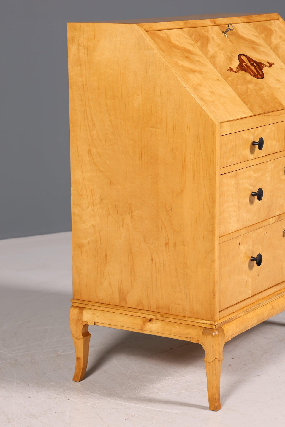 Noble secretary in Biedermeier style around 1930 real wood writing furniture chest of drawers