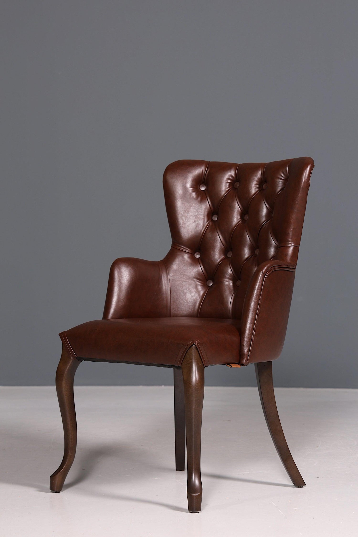 Noble Chesterfield style armchair &quot;Manila Brown&quot; dining room chair kitchen chair secretary chair 