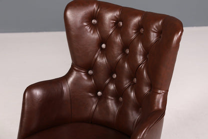 Noble Chesterfield style armchair &quot;Manila Brown&quot; dining room chair kitchen chair secretary chair 