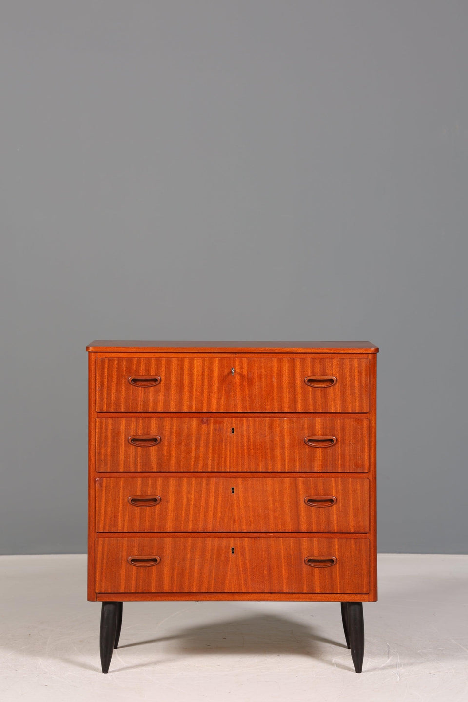 Beautiful Mid Century Dresser Danish Design Sideboard Wooden Laundry Chest of Drawers 60s