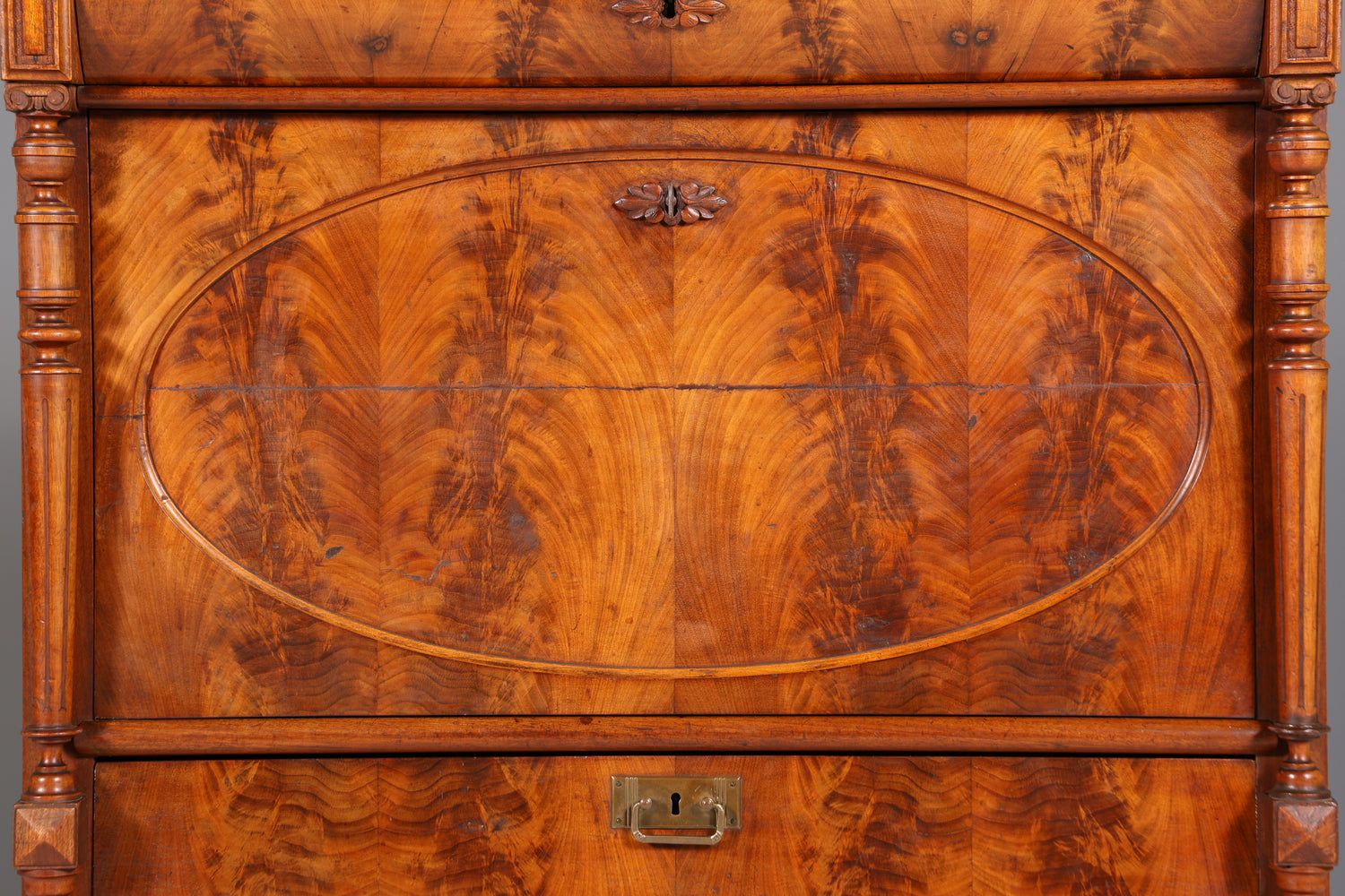 Stilvoller Gründerzeit Sekretär Vertiko Highboard Louis Philippe Kommode Schrank um 1880