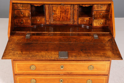 Beautiful English secretary real wood writing chest UK antique desk chest of drawers