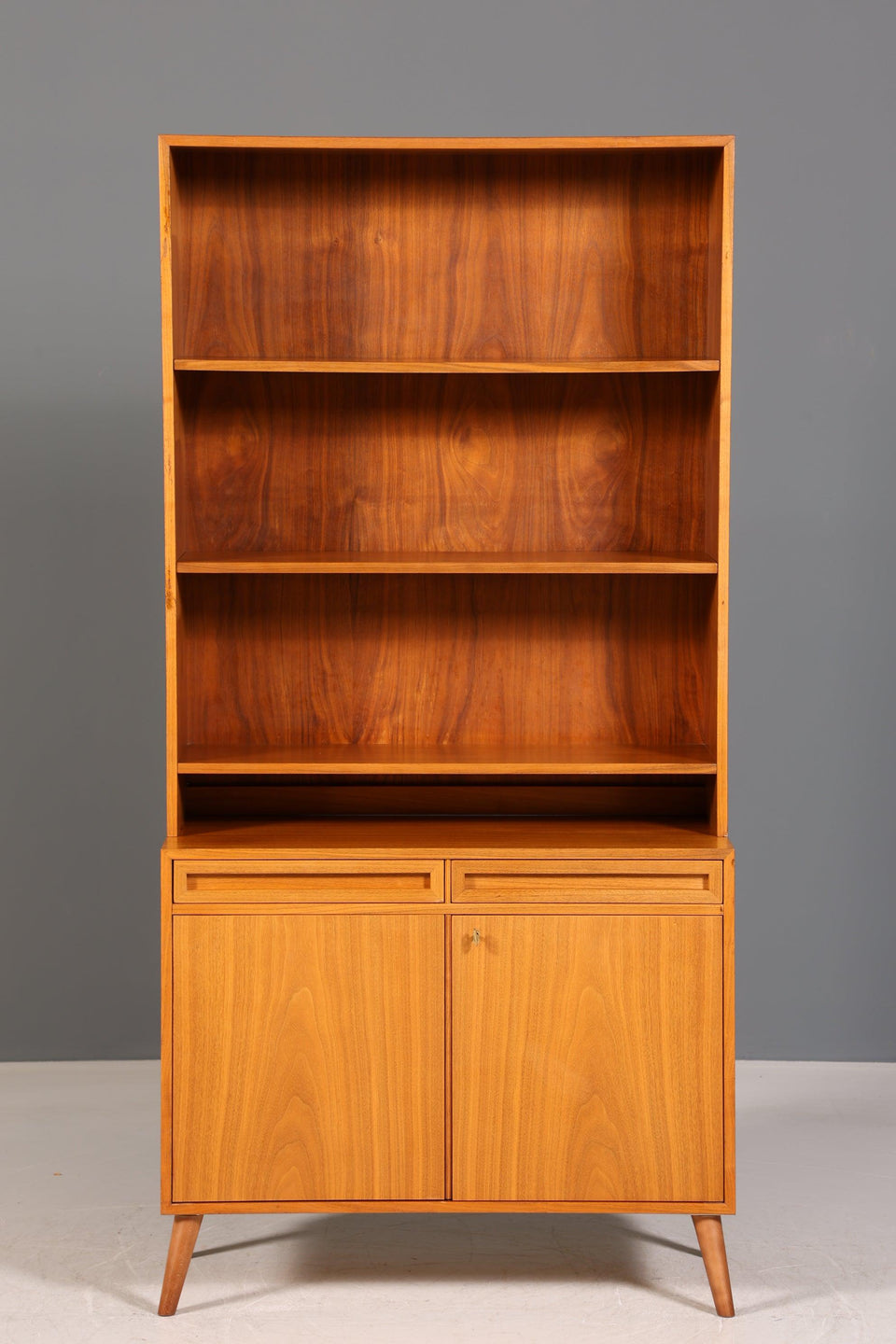 Simple Mid Century Bookcase Danish Design Cabinet Retro Chest of Drawers "Made in Denmark" Shelf 60s 2 of 2