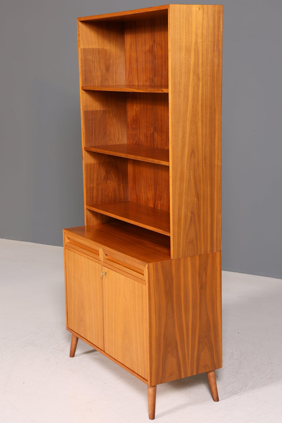 Simple Mid Century Bookcase Danish Design Cabinet Retro Chest of Drawers "Made in Denmark" Shelf 60s 2 of 2